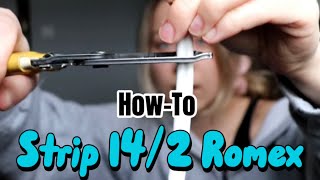 How To Strip 142 Romex Wire Fast  Electrician Basics [upl. by Korney]