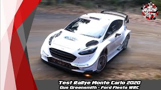 Test Rallye Monte Carlo 2020  Gus Greensmith  Ford Fiesta WRC  Aa26 Racing [upl. by Lenora]