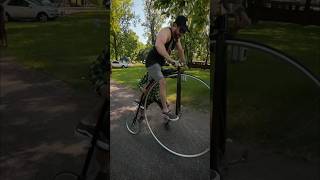 From Terrified to Triumphant Conquering the PennyFarthing Bike shorts bicycle [upl. by Draude]