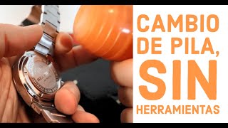 🔋 TUTORIAL Cómo cambiar la pila de tu reloj sin herramientas [upl. by Nnorahs424]