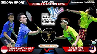 KEREN  SabarReza vs GohIzzuddin  China Masters 2024 Badminton [upl. by Attekahs]