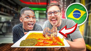 BRASILEIRO PROVANDO COMIDA ANGOLANA PRIMEIRA VEZ ft GABA [upl. by Guss]