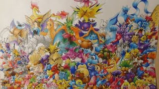 Pokémon GO drawing all the Pokemon gen 1 [upl. by Assillim]