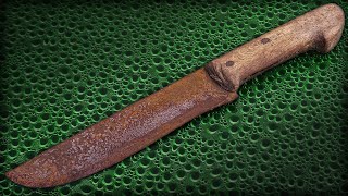 Rusty Knife Simple Restoration ✅ [upl. by Notterb]