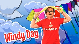 Windy Day  Exercise Song for prek and kindergarten [upl. by Enelehcim]