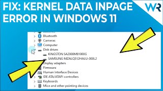 FIX KERNEL DATA INPAGE ERROR in Windows 11 [upl. by Anh]