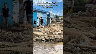 Aftermath of Super Typhoon Kristine in Laurel Batangas Philippines shorts shortvideo cyclone [upl. by Yusem]