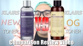 KLAIRS New Toner vs Original Toner Comparison Review [upl. by Aneerol]