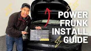 Install Hansshow Power Frunk V5  Newest Update 2023  On Tesla Model Y  TESBROS [upl. by Nilknarf134]