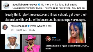 Azealia Banks wants Lil Nas X and Tyler The Creator to date IG Story Archive 70424 [upl. by Ellenahs]