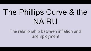 The Phillips Curve amp the NAIRU [upl. by Eelytsirk689]