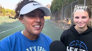 Springs tennis seniors Olivia Kremer and Anna Willis interview before state [upl. by Ahseyd]