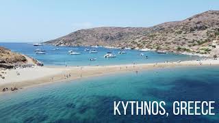 The Kolona beach of Kolona Bay at Kythnos in 4K [upl. by Daahsar]