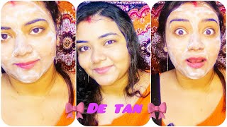 de tan face pack  how to remove tanning ￼♨️😊 [upl. by Nima624]