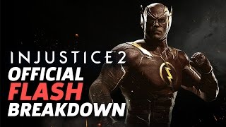 Injustice 2  Official Flash Moveset and Breakdown [upl. by Yrrag587]