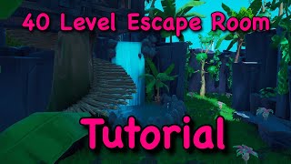 Fortnite 40 Level Escape Room Tutorial Code 111497687171 [upl. by Jezabelle421]