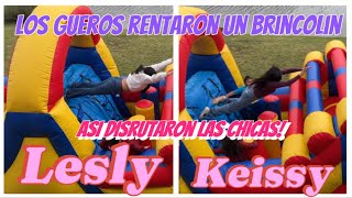 LOS GRINGOS LES RENTARON UN BRINCOLIN LAS CHICAS SE ANIMARON A BRINCAR [upl. by Ahsitneuq]