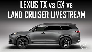 Lexus TX vs GX vs Land Cruiser  Automotive Press is live [upl. by Asselam]