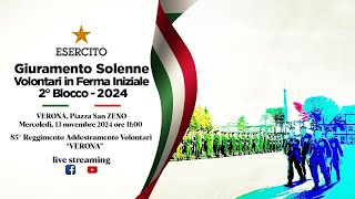 Giuramento dei Volontari in Ferma Iniziale del 2° Blocco 2024 [upl. by Adriano]