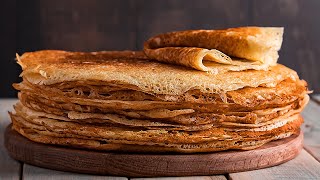 The secret to delicious THIN PANCAKES A chef from France taught me [upl. by Melisenda]