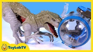 Jurassic World Toys Indominus Rex vs Ankylosaurus Play Set amp Play Doh Surprise Dinosaur Eggs [upl. by Karole237]