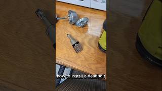 how to install a deadbolt lock [upl. by Spurgeon]