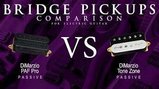 DiMarzio PAF PRO vs TONE ZONE  Passive Bridge Guitar Pickup Comparison Tone Demo [upl. by Sasha]