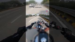 Stability of gt 650 at 140 trending trend viralvideo viralshort youtubeshorts motovlog [upl. by Alial]