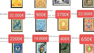 most expensive and rare russian old stamps value and catalog number selten briefmarken aus Russland [upl. by Kosak]