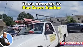 Truck Attempts To Run Down Auditor [upl. by Adnak]