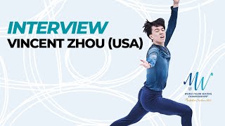 Interview Vincent Zhou USA  Montpellier 2022  WorldFigure [upl. by Anitnelav]