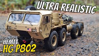 Hg P802 M983 Hemtt Oshkosh 8x8 RC Trail Truck 8x8 Extreme Off Road Scaler [upl. by Kovacs]