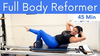 45MINUTE FULL BODY PILATES REFORMER WORKOUT  Intense Session 💪 [upl. by Fadil]