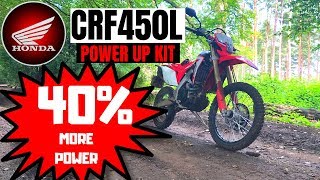 HONDA CRF450L POWER UP KIT  40 more powerful [upl. by Nady61]