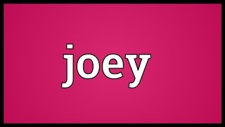 Joey Meaning [upl. by Eon535]