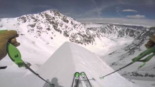 Holy Cross Ridge  North Couloir Ski Descent [upl. by Binnie88]