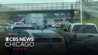 Illinois State Police trooper hit on I57 [upl. by Menzies172]