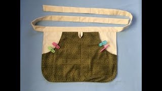 DIY Peg Bag  Apron Peg Bag Tutorial [upl. by Allys]