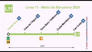 Metro Bcn L11 Megafonias de Can Cuias A Trinitat Nova en la UT 506 [upl. by Jonathon]