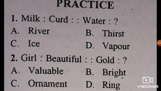 Analogy part2  practice based Questions  basis reasoning  for IV class posts under jkssb 8575 [upl. by Kessler106]