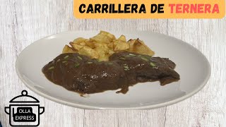 CARRILLERA de TERNERA al VINO TINTO en OLLA EXPRESS sencilla de preparar  Jugoso y sabroso [upl. by Mail]