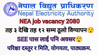 NEA vacancy 2080  नेपाल विधुत प्राधिकरण विग्यापन २०८०  New Vacancy 2080  Loksewa Talks [upl. by Keynes]