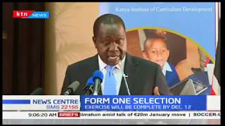 Form one selection for KCPE 2017 candidates to be completed early December [upl. by Cinimod]