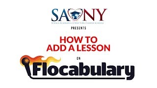 Flocabulary  How to Add a Lesson [upl. by Brennen]