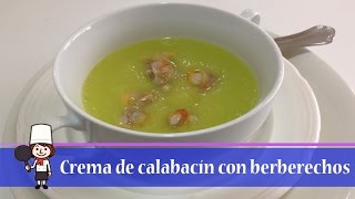 Crema de calabacín con berberechos  Recetas Fáciles [upl. by Saimerej243]