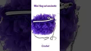 Mini borsa in tulle fatta a mano easy crochet uncinetto handmade borsa bag tutorial pochette [upl. by Apthorp852]