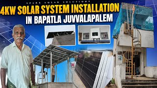 Solar installation  4kw Solar System With Elevated Structure  NType TOPCON  solar [upl. by Yditsahc]