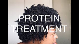 PROTEIN TREATMENT FOR 4C HAIR TUTORIAL [upl. by Walczak]