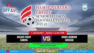 LIVE  Basabo Torun Sangha vs Badda JS  Senior Division 202324 [upl. by Ayikat134]