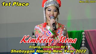 1st Place  Kimberly Moua  Singing Competition Round 1 Sheboygan Hmong New Year 2022 [upl. by Selway603]